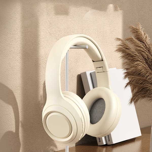 Bluetooth Headset DR06: Lang batteritid, Hi-Fi-lyd Beige Beige