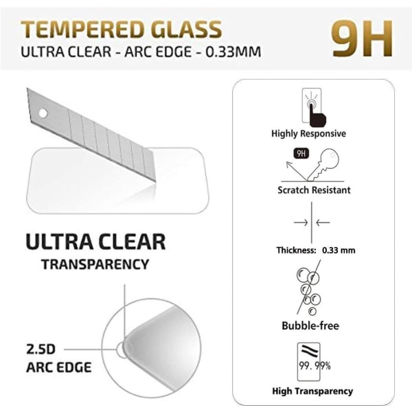 Skärmskydd iPhone 11 Pro, iPhone X, iPhone XS härdat glas 2-pack