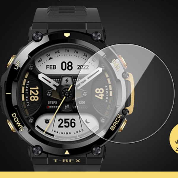 Skærmbeskytter i hærdet glas til Smartwatch (2-pack) Amazfit T-Rex 2