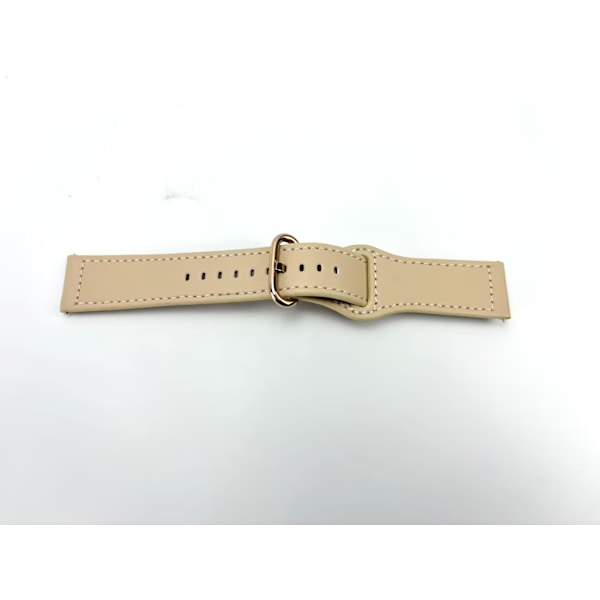 Elfenbensvitt läderarmband - 22mm