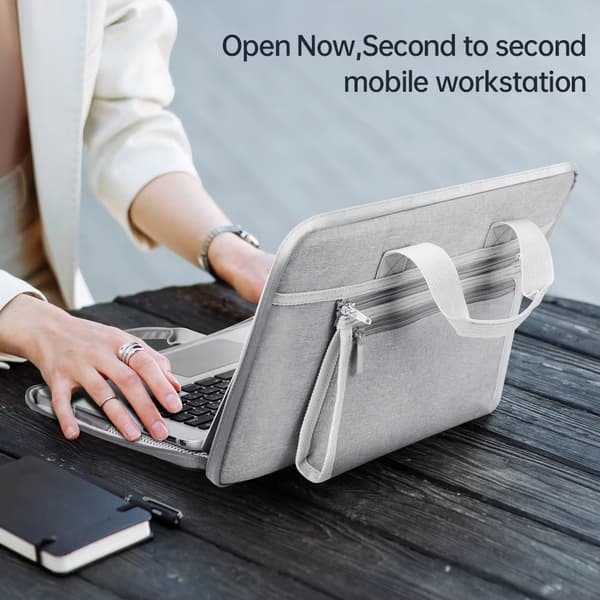 Elegant grå laptop taske til Matebook 14 & MacBook Pro 13.3