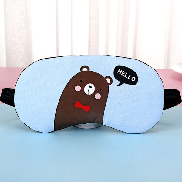 Sovmask med Gulligt Tryck Blue Blue