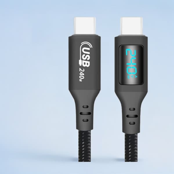 USB-C - USB-C -kaapeli: 240 W, 480 Mbps tiedonsiirto 2 m 2 m