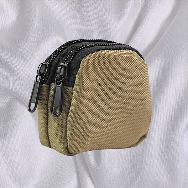 Canvas Bluetooth Øretelefon Etui - Kompakt Camouflage Pose Kaki