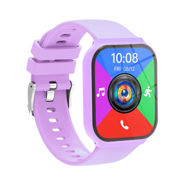 Multifunktionell Smartwatch med Bluetooth-samtal och Hälsoövervakning, kompatibelt med Android och iOS Purple Purple