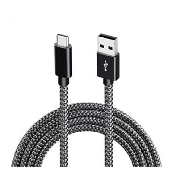USB-A 2.0 till USB C-kabel med 3A snabbladdning Svart 1 m