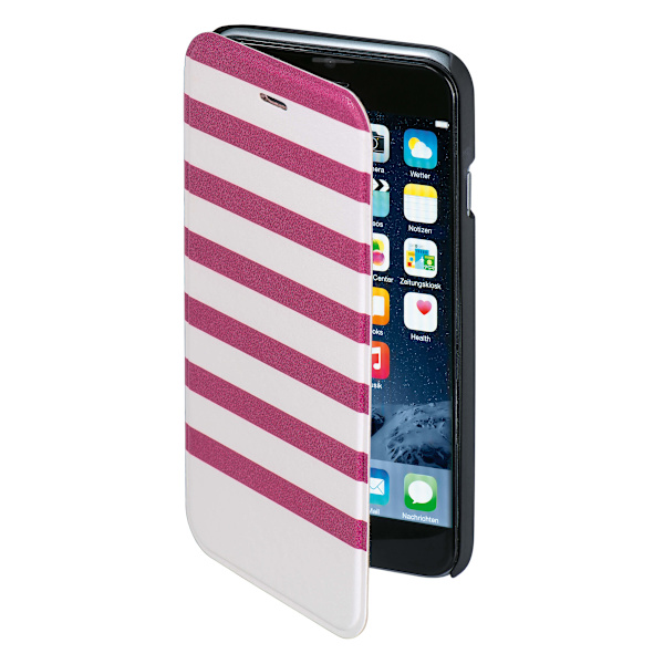 Mobilfodral Stripe Rosa/Vit - iPhone 6/6S