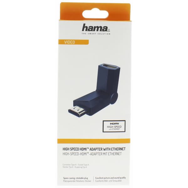 Adapteri HDMI Kierto Naaras-Uros Kulta Musta