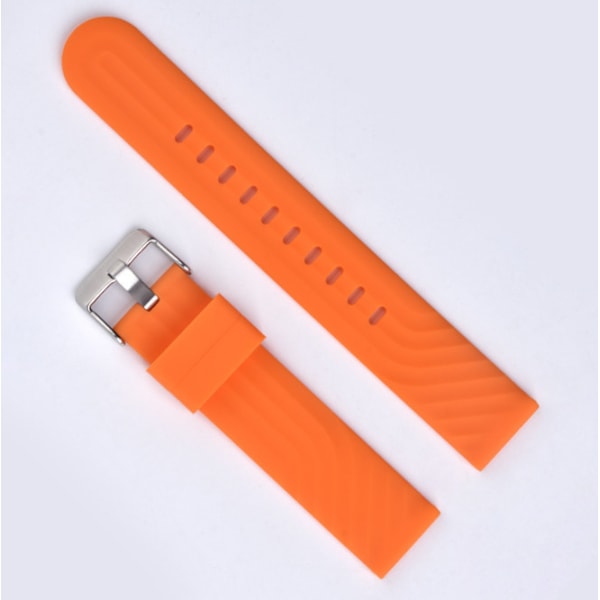 Silikoniranneke Huawei GT3:lle ja iWatch 4:lle Oranssi 18 mm