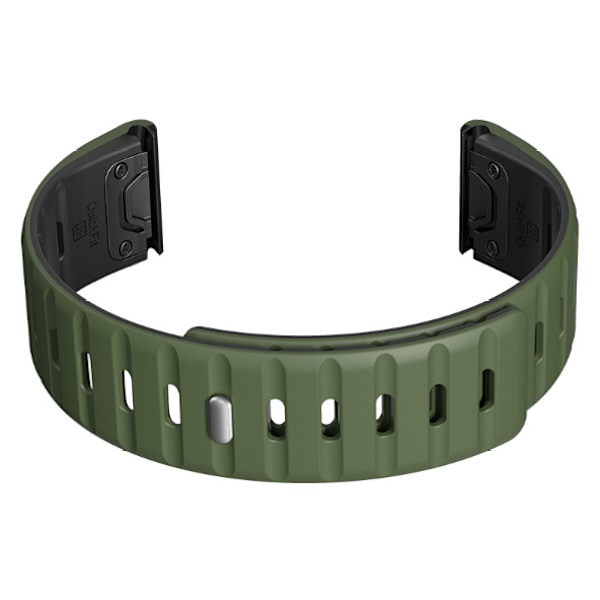 Magnetiskt klockarmband i silikon för Garmin Fenix 8/7X/Epix Grön+svart 26 mm