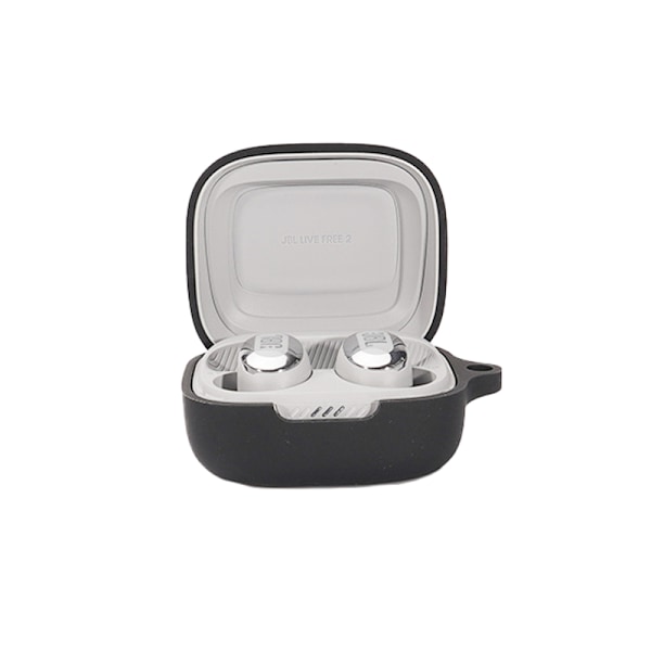 Suojaava Bluetooth-kuulokekotelo карабиinihaalla Musta