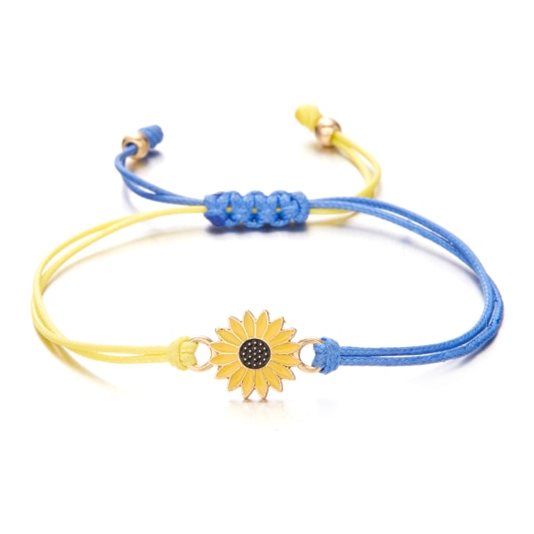 Macramé armbånd i ukrainske farver MultiColor