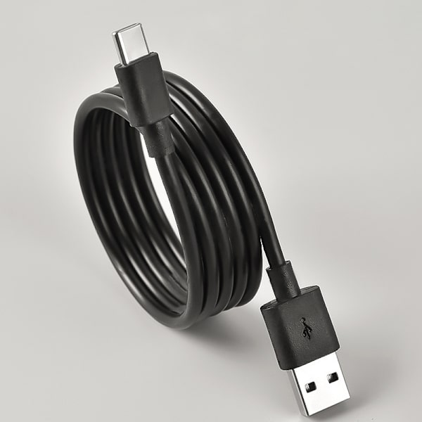 3A Snabbladdning Type-C Kabel (2-Pack) Black M Black M