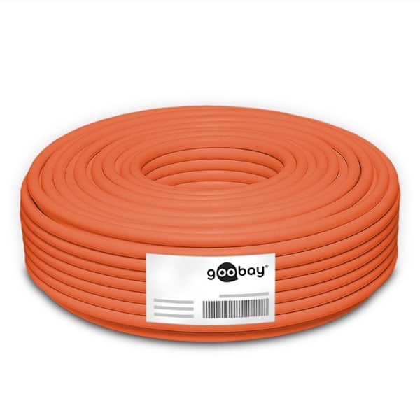 CAT 7A duplex-netværkskabel, S/FTP (PiMF), orange