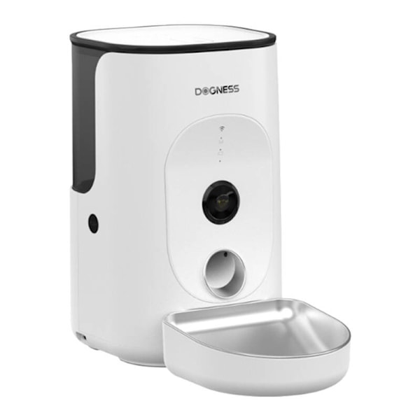 Dogness F15 WiFi 4L smart matautomat med kamera med behållare i rostfritt stål (vit)