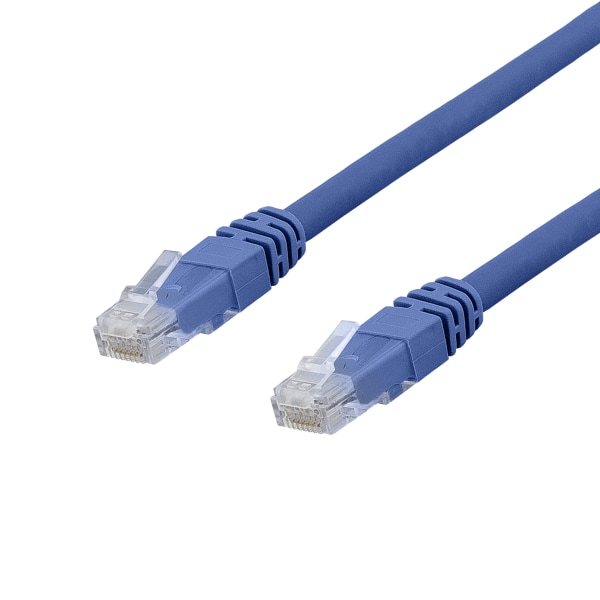 U/UTP Cat6a patch cable, LSZH, 0.5m, blue