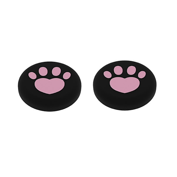 Kompatibel med SWITCH2 Hjärtformade Silikon Tumgrepp för Förbättrad Kontroll Svart+rosa
