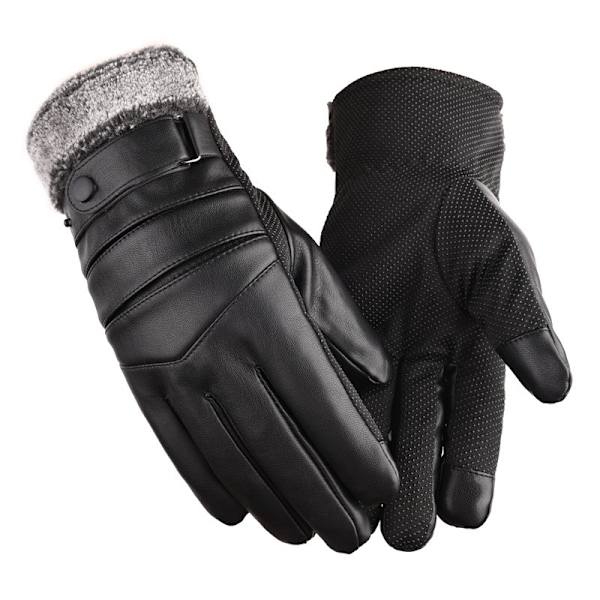 Varme vinterhandsker til touchscreen 1 par Black Black