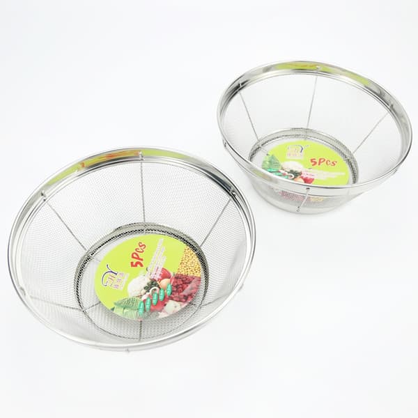Set med 2 durkslag i rostfritt stål - 18,5 cm, köksdurkslag