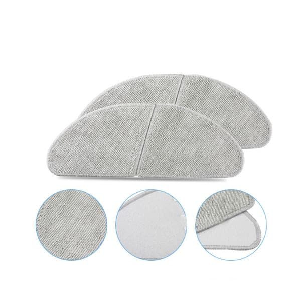 Mopklude 6-pak kompatibel med Midea robotstøvsuger - vaskbare polyester nylon udskiftningspuder til M7pro M7Max S8 S8+