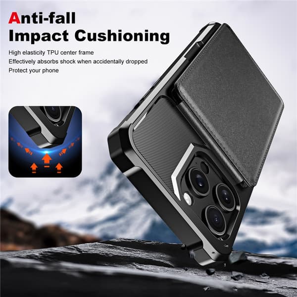 Pung-etui til iPhone 14 - Sort iPhone 14ProMax
