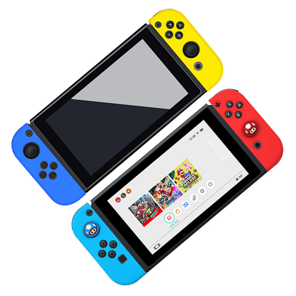 Silikonskyddsfodral för Switch Joycon Röd+blå
