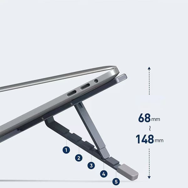 Justerbart aluminium laptopstativ til op til 17,3 tommer bærbare computere, kompatibelt med APPLE, Samsung, Huawei