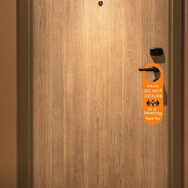 Orange Akryl Mötesrum Status Skylt - Stör Ej Indikator
