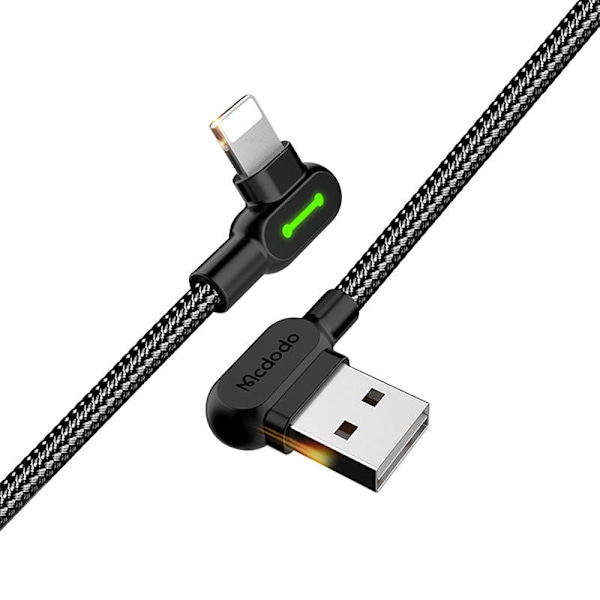 USB-Lightning-kaapeli, Mcdodo CA-4673, kulma, 1,8 m (musta)