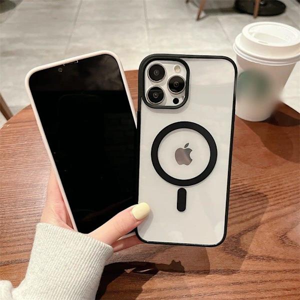 Magnetiskt TPU Mobilfodral för iPhone iPhone 15 Pro Max Svart 16,5 x 8 x 1 cm