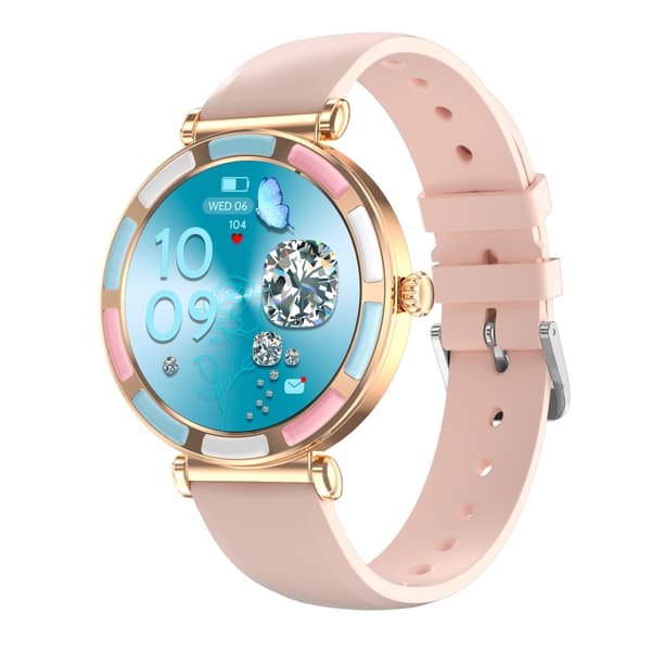 Multifunktionell Smartwatch med Bluetooth-samtal och Hälsoövervakning, kompatibelt med Android och iOS PinkGold PinkGold