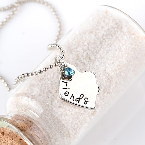 Hjärtpusselhalsband "Best Friends Forever" 3 st Zinklegering silver
