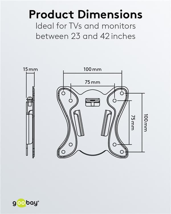 TV-vægbeslag Basic FIXED (størrelse S)