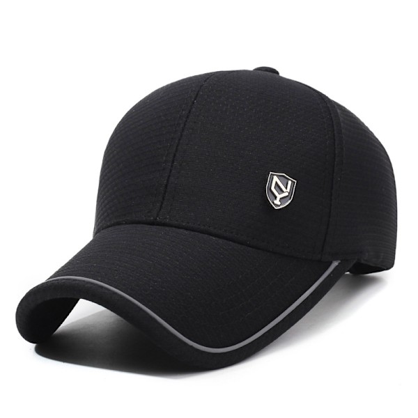 Baseball Cap - Åndbar og justerbar sommerhat Sort