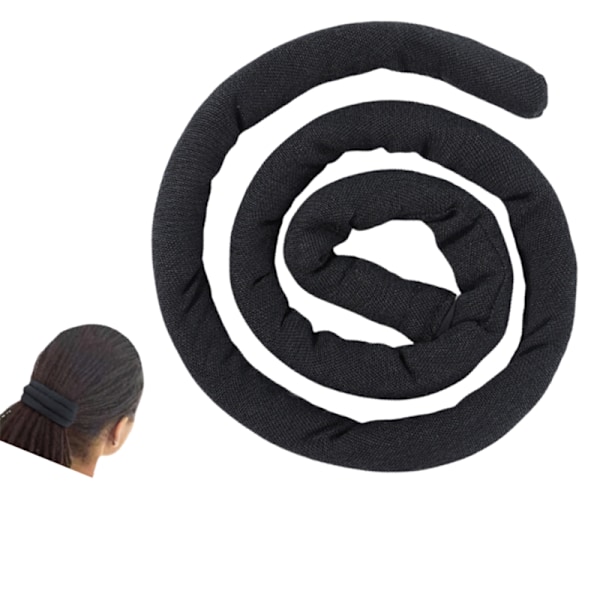 Dirty Braids Ponytail Wrap, High Ponytail Spiral Lock Dreadlocks Hårstycke Black Black