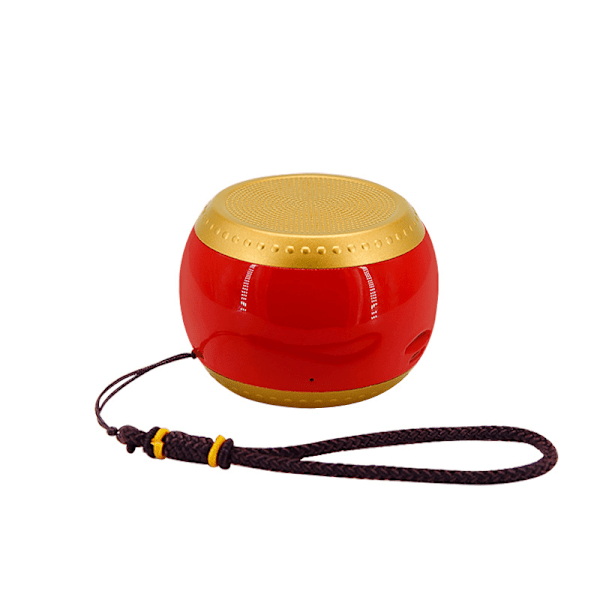 Mini Portabel Träkorn Bluetooth-högtalare - Röd