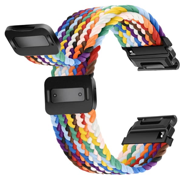 Snabbfäste Magnetiskt Spänne Elastisk Flätad Nylonrem kompatibelt med Garmin Fenix-serien Multicolor2 20 mm Multicolor2 20 mm