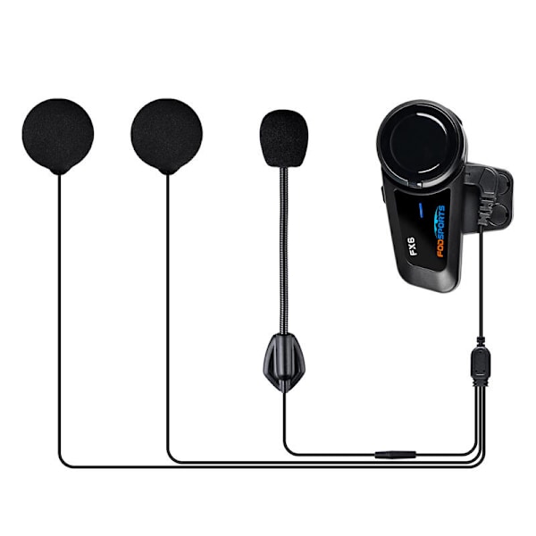 Fodsports FX6 motorcykel intercom tvåpack (svart)