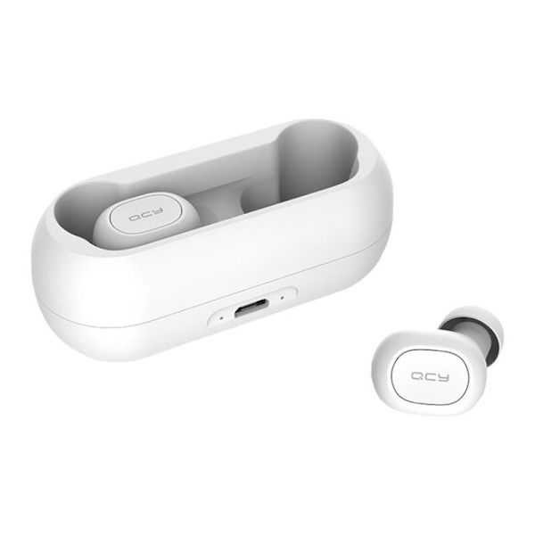 Trådlösa hörlurar TWS QCY T1C Bluetooth V5.0 (vit)