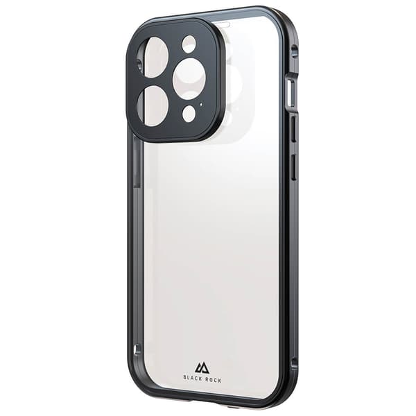 Mobilskal 360° Glas Transp/Svart - iPhone 15 Pro
