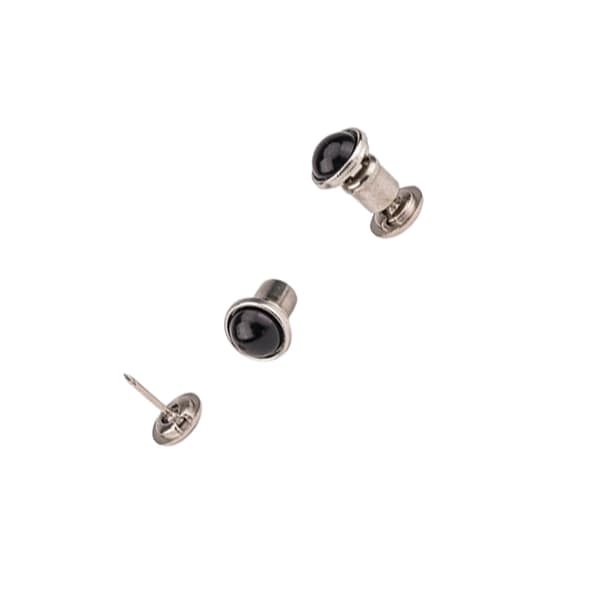 Usynlige Trykknapper, Flade Perleknapper (10 stk.) Black Black