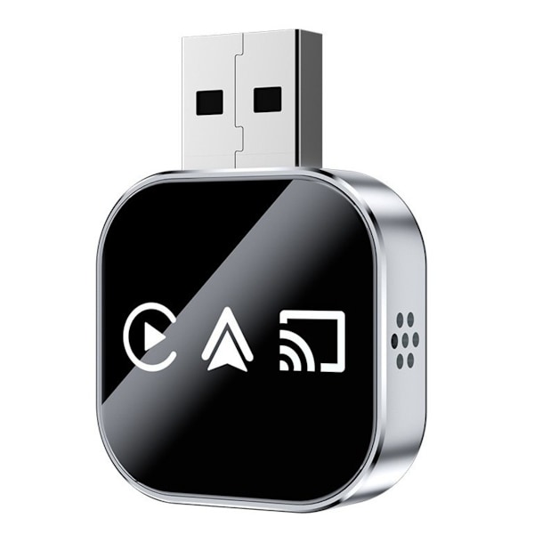 Trådløs CarPlay/Android Auto/Mirror Link Box Q1AS Sølv 3-i-1 Adapter til Udenlandske Systemer