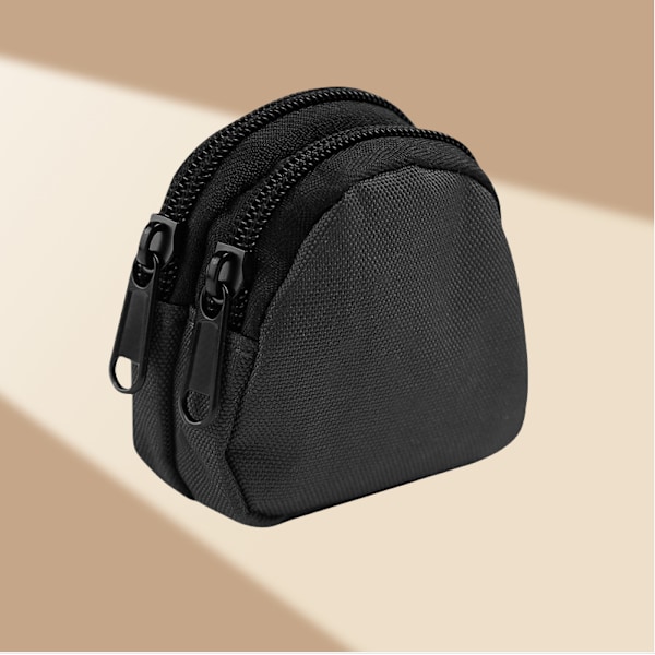 Canvas Bluetooth Hörlursfodral - Kompakt Kamouflagepåse Svart