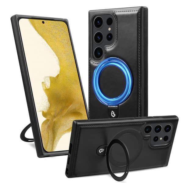 Eksklusivt læderetui til Samsung A05S - Klassisk sort Samsung Galaxy A15