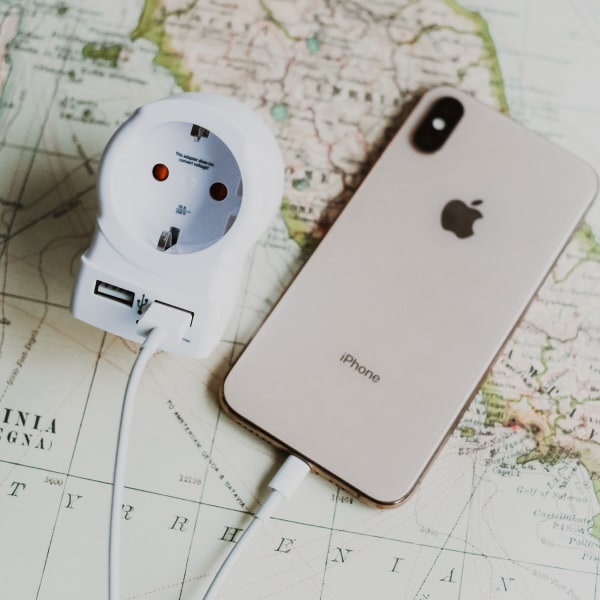 Reseadapter Europa till USA m.fl.2xUSB-A 12W Jordad
