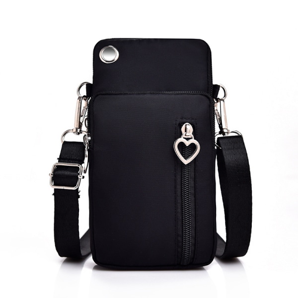 Crossbody minitaske Mobiltaske Sort