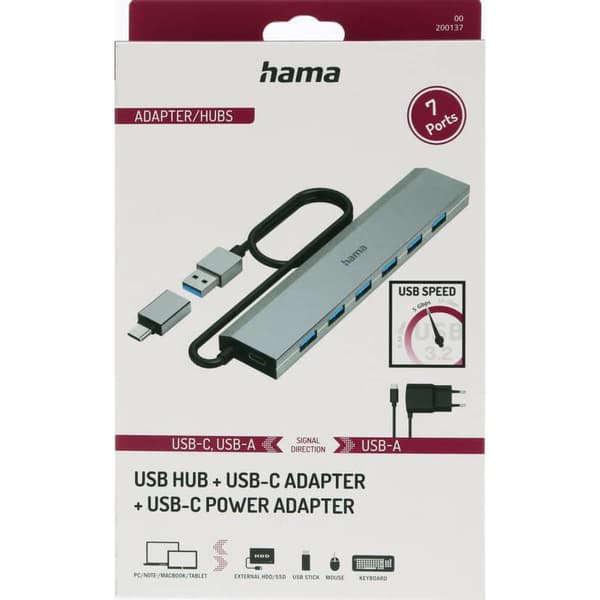 USB Hub 7 Ports incl. Power Supply Unit