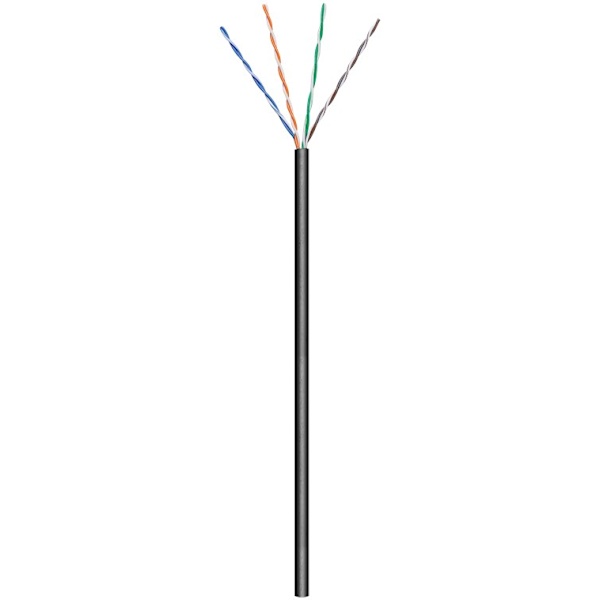 CAT 5e udendørs-netværkskabel, U/UTP, sort