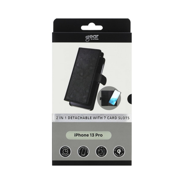 Mobilfodral 2-i-1 7 Kortfack Svart - iPhone 13 Pro