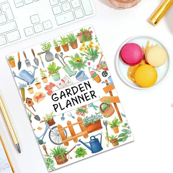 Farverig Haveplanlægnings Notesbog - Helårig Haveredskabs Journal til Blomster, Grøntsager og Urter